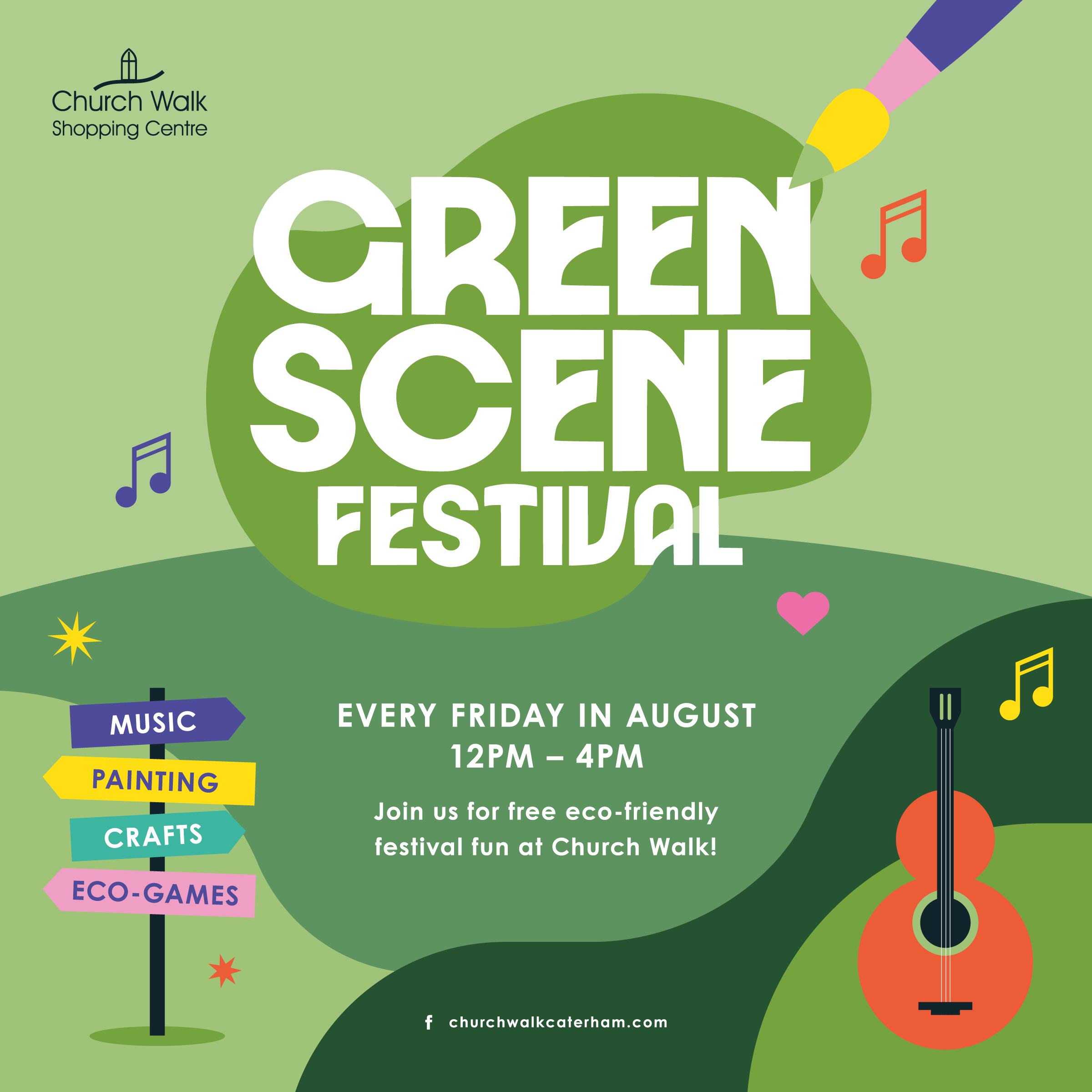 B5855 CWLK Green Scene Festival Social Tile 1