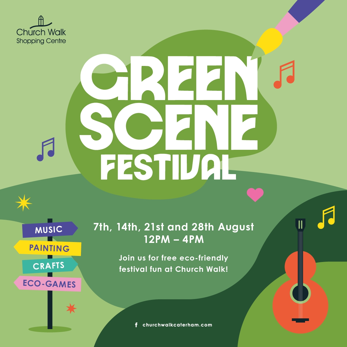 Green Scene Summer Festival 1 B5855 CWLK Green Scene Festival Tile 1200 x 1200